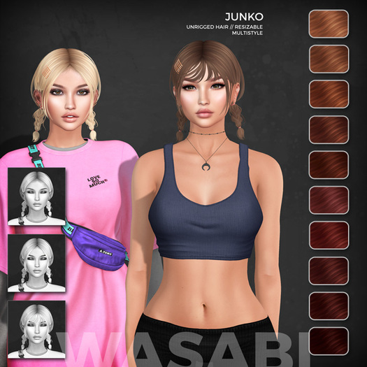 Wasabi // Junko Mesh Hair - Reds