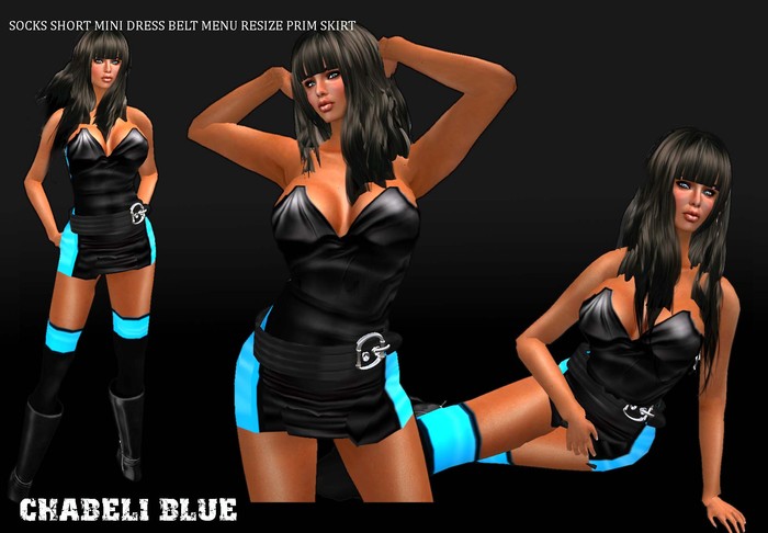 Sexy mini chabeli blue pk2