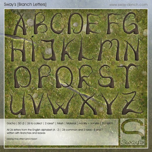 Sway's [Branch Letters] T RARE