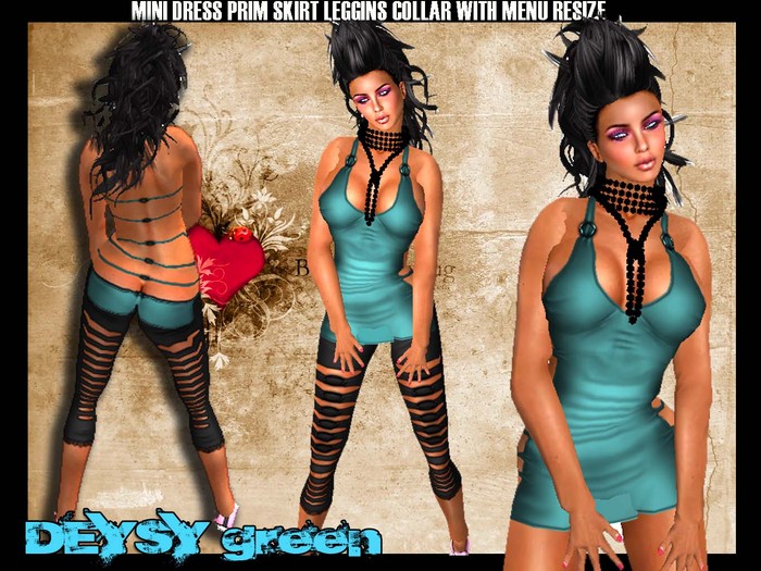 Sexy Mini dress Daysy green pk2