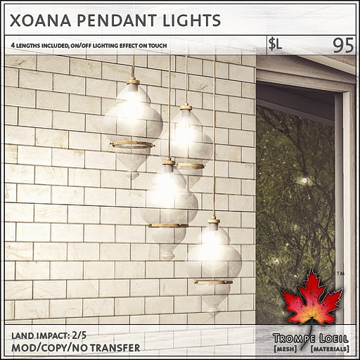 Trompe Loeil - Xoana Pendant Lights [mesh]