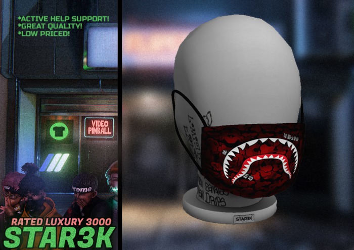 Full Red Shark Mask