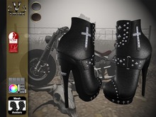 V-Twins Biker Boots - Payton Black&Brown (SLink, Belleza Maitreya (HUD included)