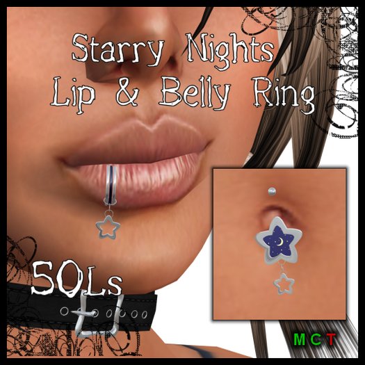 Magically Aluring Starry Nights Lip & Belly Ring