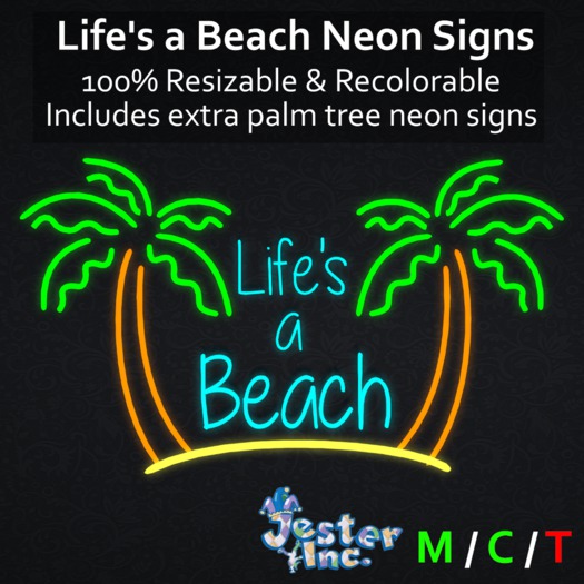 [Jester Inc.] Life's a Beach Neon Signs!