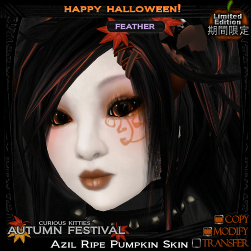 =^.^= Curious Kitties - [Limited Edition] Azil Feather Skin - Ripe Pumpkin