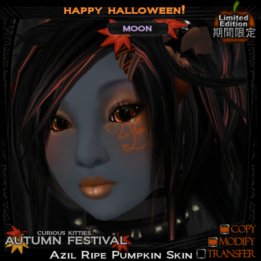 =^.^= Curious Kitties - [Limited Edition] Azil Moon Skin - Ripe Pumpkin