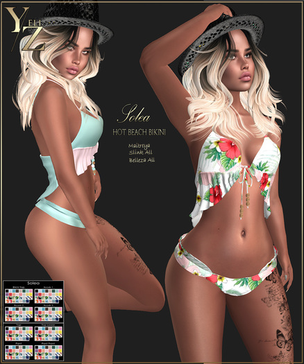 YELIZ MESH "SOLEA" TOP and PANTY w. HUD - DEMO