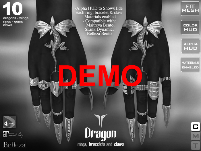 **RE** Dragon Rings, Bracelets & Claws - DEMO
