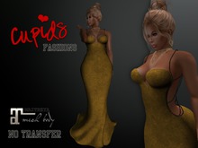 *CF* PEARL BACK GOWN GOLD VELVET