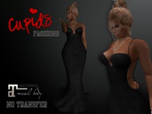 *CF* PEARL BACK GOWN BLACK VELVET
