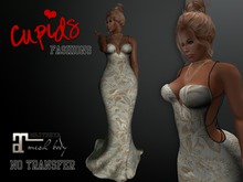 *CF* PEARL BACK GOWN GOLD PAISLEY