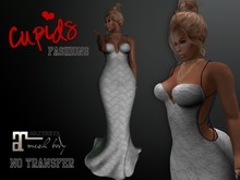 *CF* PEARL BACK GOWN White Lace