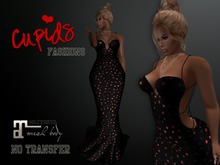 *CF* PEARL BACK GOWN PINK DOTS