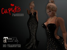 *CF* PEARL BACK GOWN GOLD DOTS