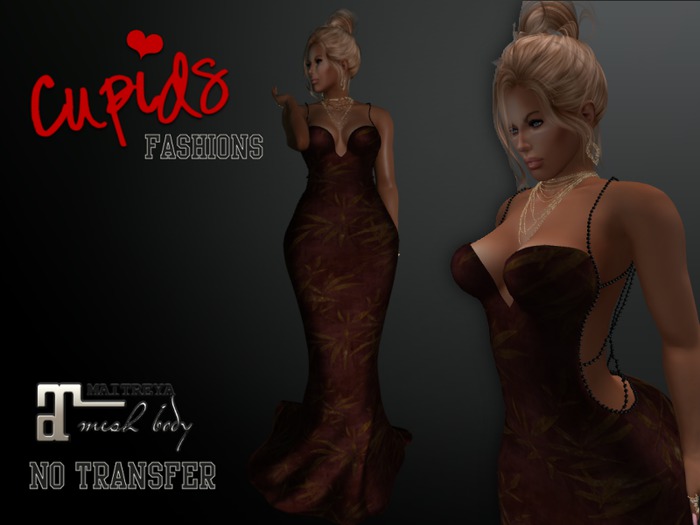 *CF* PEARL BACK GOWN COPPER BAMBOO