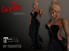 *CF* PEARL BACK GOWN BLUE DOTS