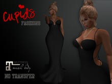 *CF* PEARL BACK GOWN BLACK