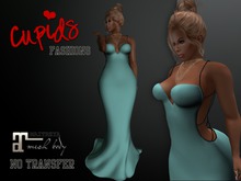*CF* PEARL BACK GOWN AQUA
