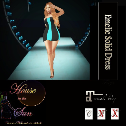 Emelie Solid Dress Blue