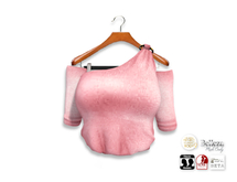 {amiable}Mesh Ring One Shoulder Knit Top07