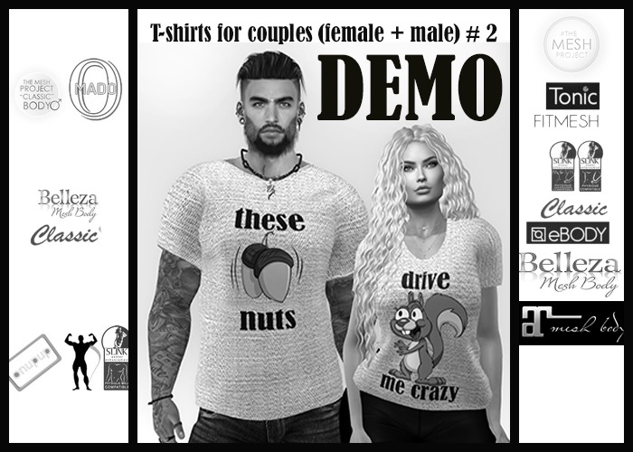 Demo T-shirts for couples (female + male) # 2