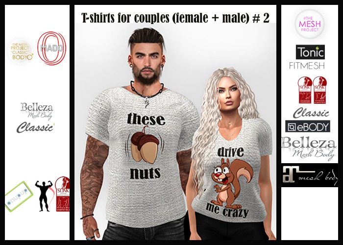 T-shirts for couples (female + male) # 2
