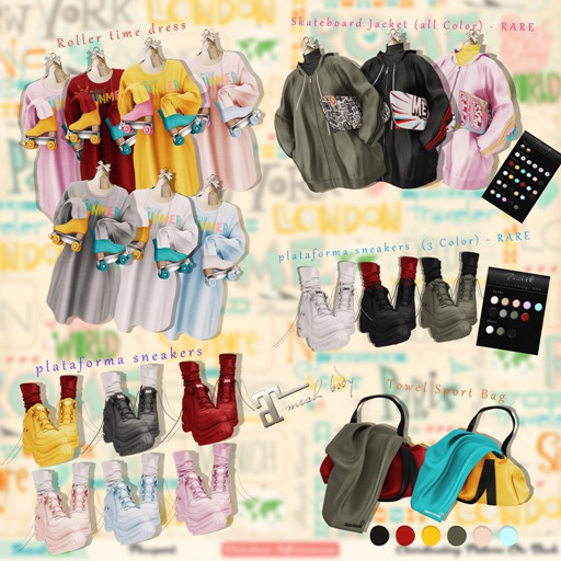 =Zenith=Roller time dress (Grey) -Maitreya