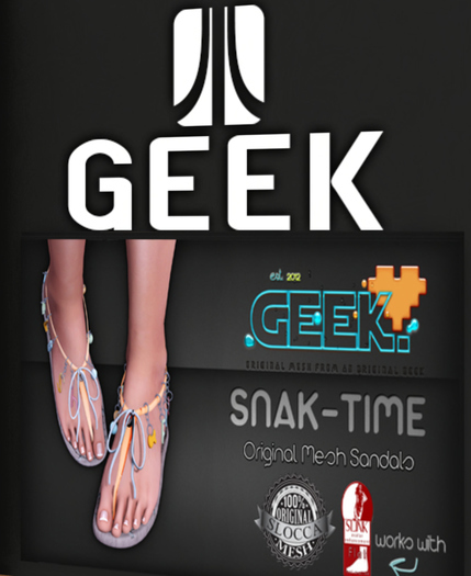[geek.] Snak Time Sandals Blue Pak