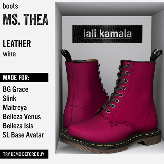 Lali's Ms Thea Boots Leather DEMO