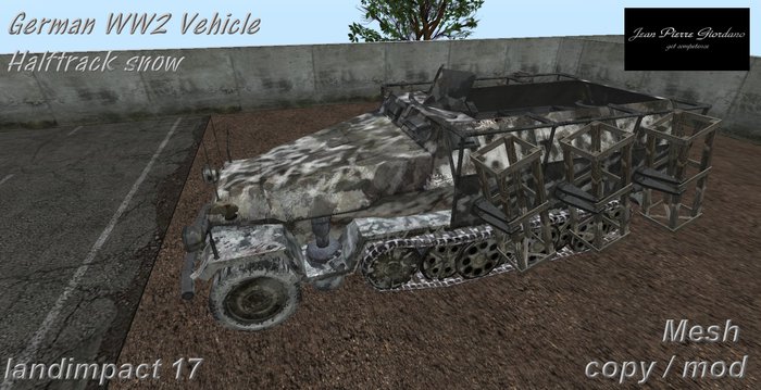 German WW1 Vehicle Halftrack snow mesh BOX