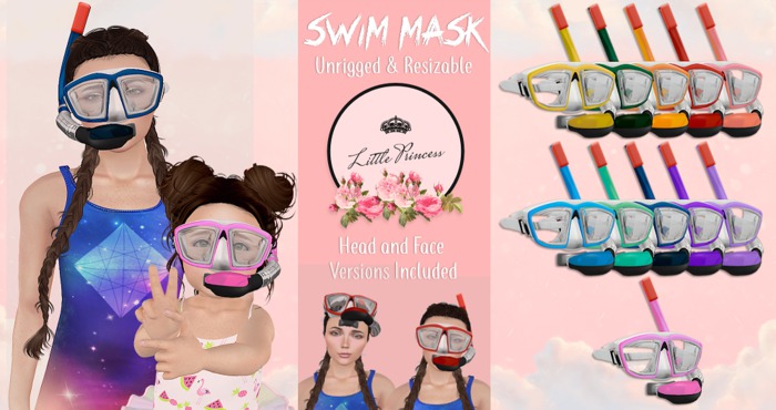 Little Princess - Swim Mask (Seafoam) - Wear/Add Me