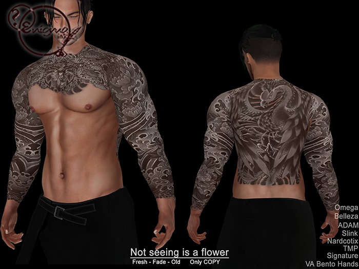 [enigma Ink] Not seeing is a flower BW  -  Add me (Box)