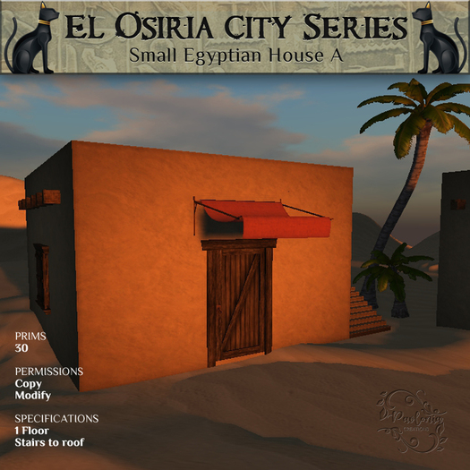  Small Egyptian House A-30 Prims Delivery Box 