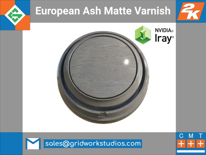 Wood: European Ash Grey Matte Varnish