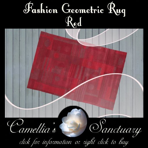 Fashion Geometric Rug Red