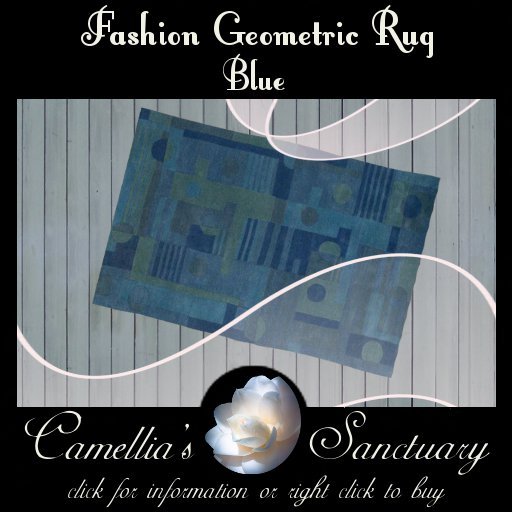 Fashion Geometric Rug Blue