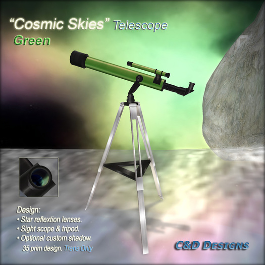 C&D Designs - "Cosmic Skies" Telescope - Green