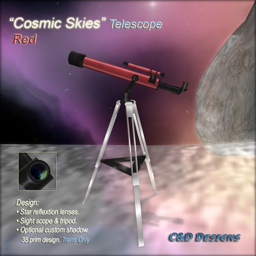 C&D Designs - "Cosmic Skies" Telescope - Red