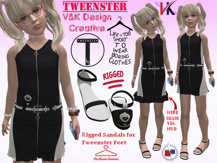 V&K Design Tweenster Michelle Dress/Sandals outfit