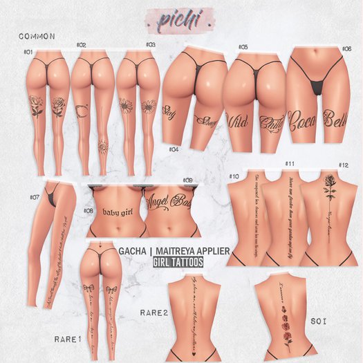 . p i c h i . girl tattoos 11 (Lara)