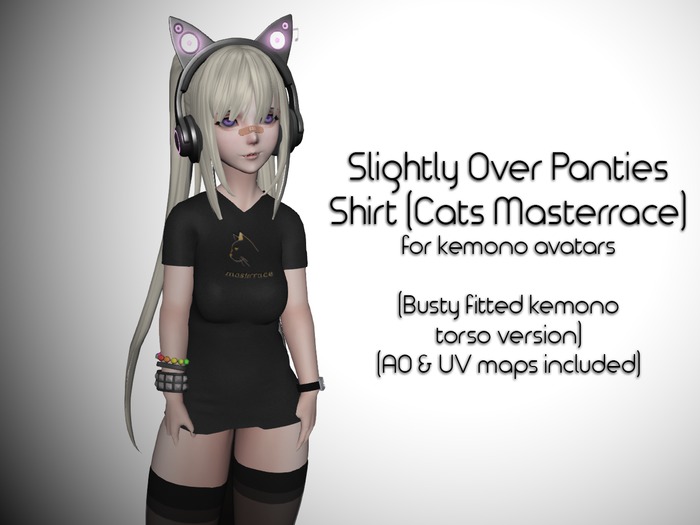 LMF Fitted Kemono Torso Slightly Over Panties Shirt (Daddy's)