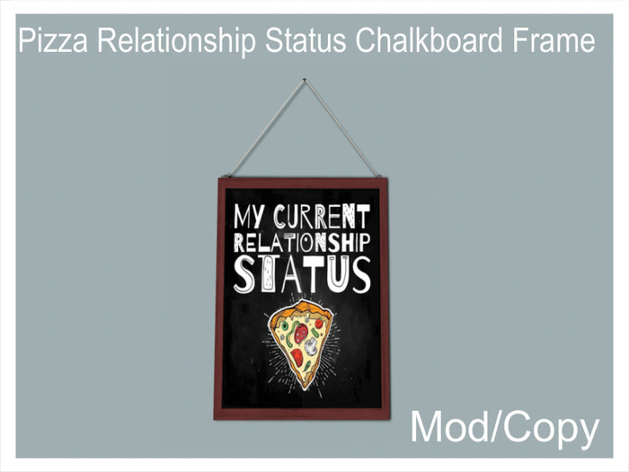 *CC* Pizza Relationship Status Chalkboard Frame(BAGGED)