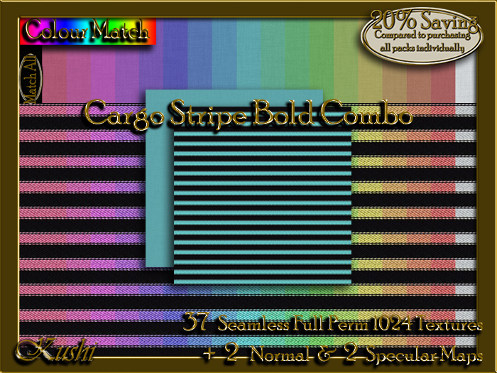 !Kushi! CargoStripeBOLDCOMBO Textures -WearToUnpack