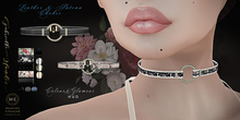 .::GH::. Leather & Patena Diamond Studded Choker
