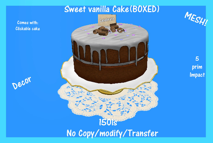 Sweet vanilla Cake(BOXED)