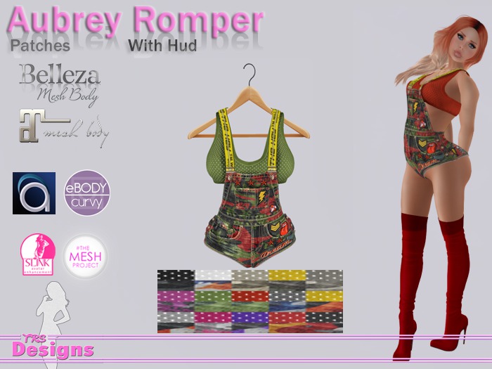 Aubrey Romper With Hud Patches