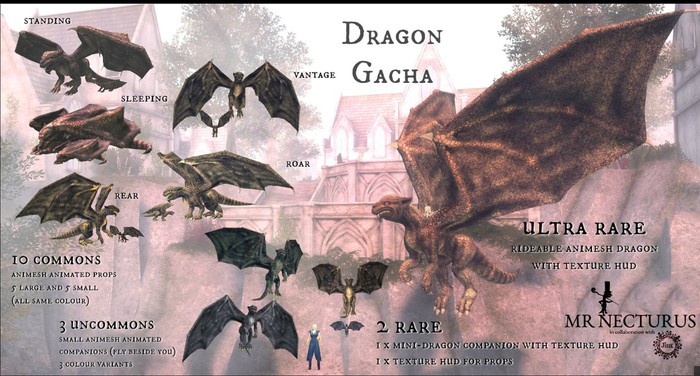 Mr Necturus & Jinx : Dragon Gacha Prop HUD RARE