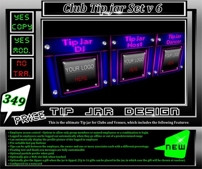 Second Life Marketplace - * Club Tip jar Set V 6