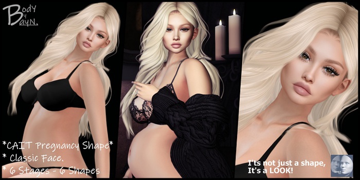 ~Body By BayN~ CAIT Pregnancy Shapes - Classic Face.